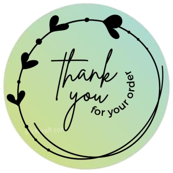 Pack of 100 Stickers 2in thank you for your order Stickers Packaging Supplies - Picture 7 of 13